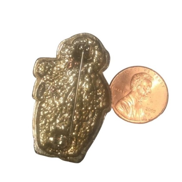 Penguin Brooch Enamel Pin With Red Scarf and Ear Muffs Winter Theme Jewelry - Picture 9 of 9